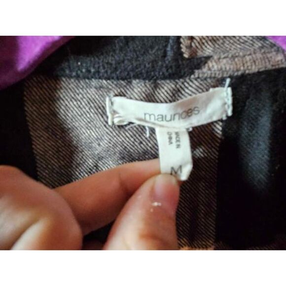 Maurices  Open Front Plaid Cardigan Front Long  Size M (L30) - Picture 3 of 3